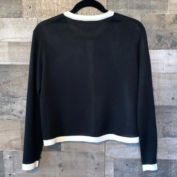 Hasting & Smith Petites black cardigan with white trim - Picture 15 of 16